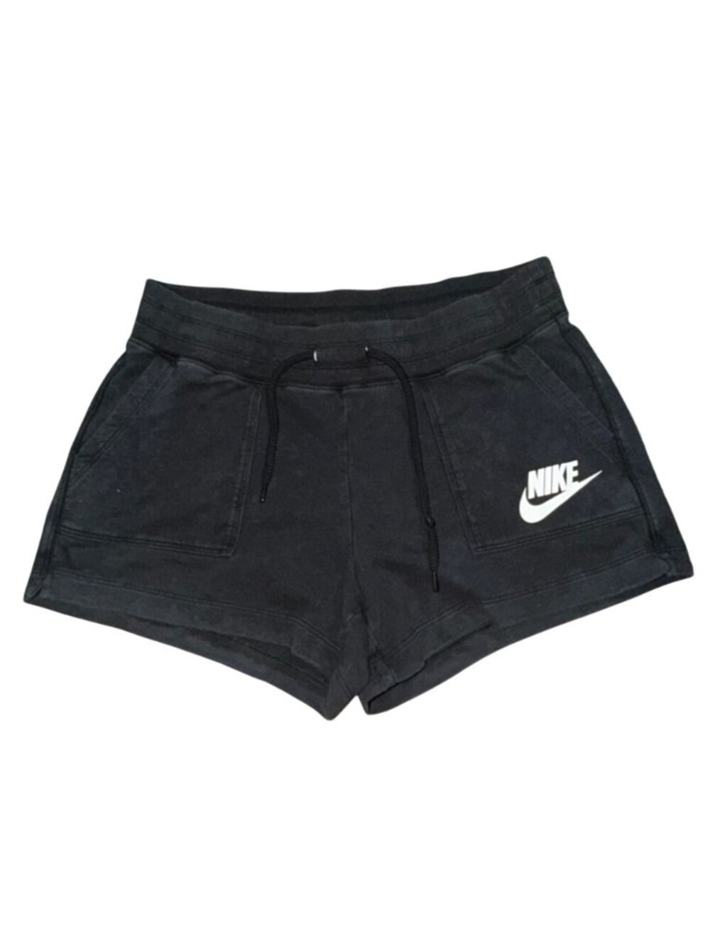 Nike Women's Jersey Cotton Pull-on Shorts W/ Pocketsd-Black-L-GUC